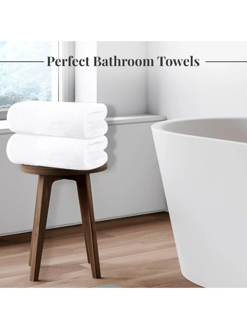 Luxurious 8-Piece Towel Set - 2 Extra Large Bath Towels, 2 Hand Towels, 4